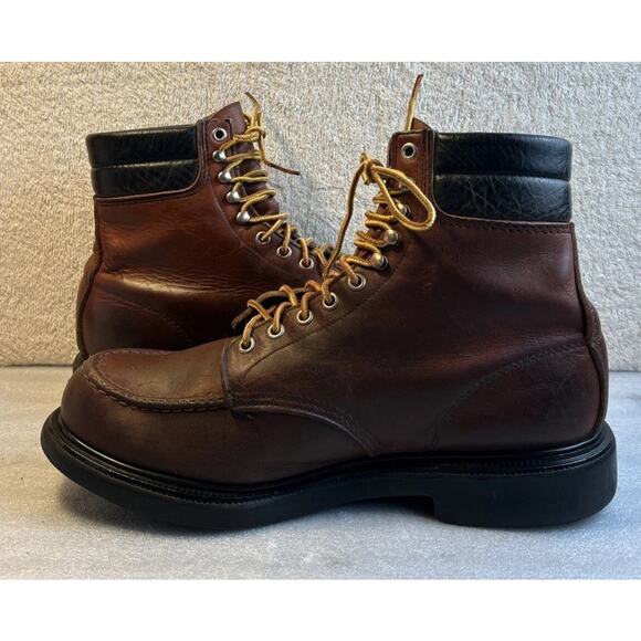Red Wing 404 SuperSole Rubberneck Leather Soft Moc Toe Boots Size 11.5 AA